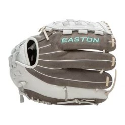 Buy 🤩 Easton Fundamental 12.5" Fastpitch Softball Glove: FMFP125 Grey, Teal, White ⌛ -Glovegear Store bca5 11 21 easton fundamental 12 5 fastpitch softball glove fmfp125 35286 9 l