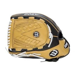 Hot Sale 🎉 Wilson A500 Siren 12.5" Youth Fastpitch Softball Glove: WBW100422125 Black, Tan 🔔 -Glovegear Store bd61 10 21 wilson a500 siren 12 5 youth fastpitch softball glove wbw100422125 34736 11 l