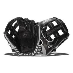 Promo ⌛ Rawlings Encore 11.25" Baseball Glove: EC1125-20B Black, Grey, Silver ✨