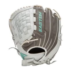 Buy 🤩 Easton Fundamental 12.5" Fastpitch Softball Glove: FMFP125 Grey, Teal, White ⌛ -Glovegear Store bfa6 11 21 easton fundamental 12 5 fastpitch softball glove fmfp125 35286 13 l