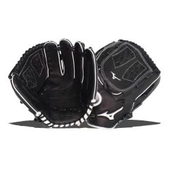 Flash Sale ❤️ Mizuno Pro Select 12.5" Fastpitch Softball Glove: GPSF1250BK Black, White 🎁 -Glovegear Store c247 09 18 30759 l