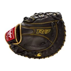Wholesale ⌛ Rawlings R9 12.5" Baseball First Base Mitt: R9FM18BG Black, Gold ✔️ -Glovegear Store c8d7 09 21 rawlings r9 12 5 baseball first base mitt r9fm18bg 33545 12 l