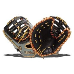Promo 👍 Wilson A2000 SuperSkin 1620 12.5" Baseball First Base Mitt: WBW100119125 Black, Grey 🌟