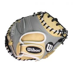 Buy 😀 Wilson A2000 Pedroia Fit 33.00" Baseball Catcher's Mitt: WTA20RB19PFCM33 Grey, Tan 😀 -Glovegear Store d28a 09 18 30487 6 m