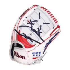 Wholesale 🛒 Wilson A2000 Monica Abbott 12.25" Fastpitch Softball Glove: WBW1002421225 Red, White ✔️