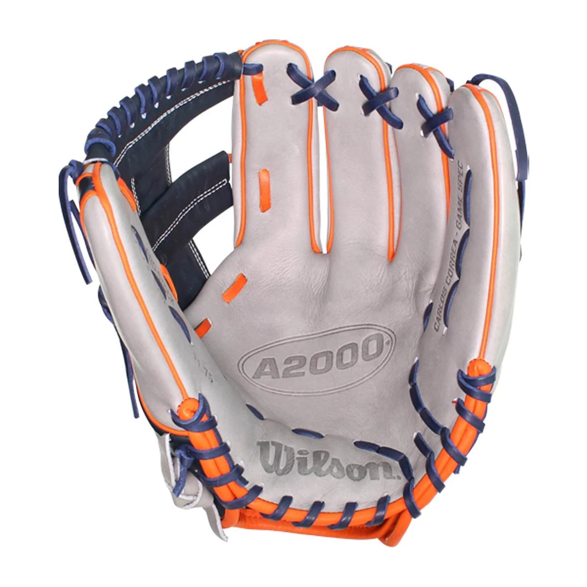 Hot Sale ✨ Wilson A2000 Carlos Correa 11.75" Baseball Glove: WTA20RB19CC1GM Grey, Blue 👍 4 Hot Sale ✨ Wilson A2000 Carlos Correa 11.75" Baseball Glove: WTA20RB19CC1GM Grey, Blue 👍 - Image 2