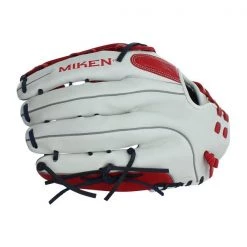 New 🌟 Miken 14" Pro Series Slow Pitch Softball Glove: PRO140-WSN Grey, Blue, Red 🥰 -Glovegear Store e648 03 19 31193 4 m