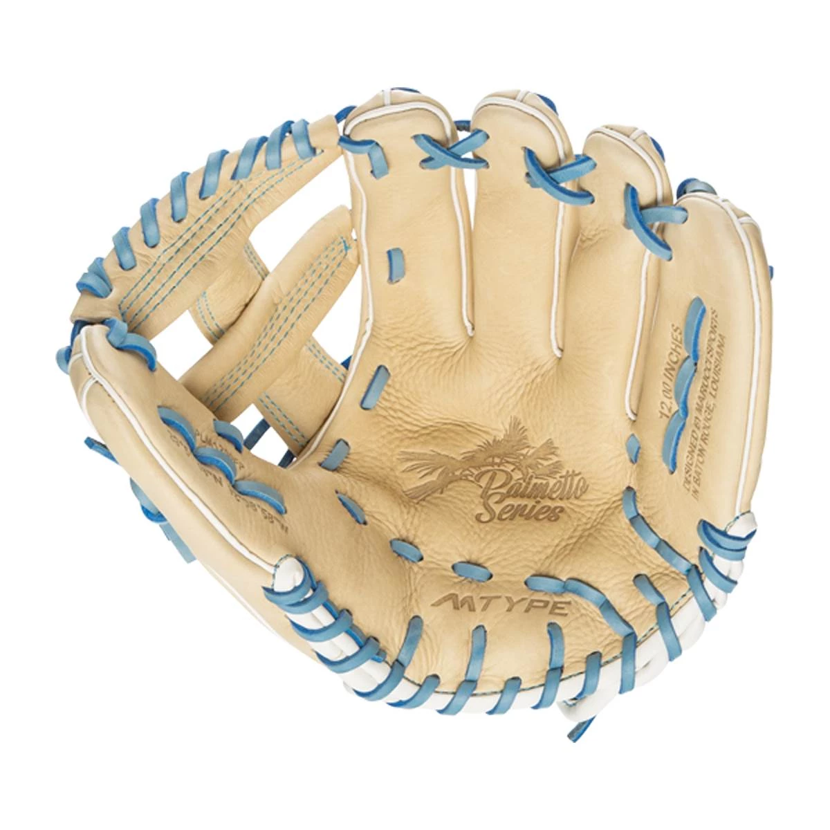 Cheapest 🔔 Marucci Palmetto Series 12" Fastpitch Softball Glove: MFGPLM1200FP Blue, Tan 😀 4 Cheapest 🔔 Marucci Palmetto Series 12" Fastpitch Softball Glove: MFGPLM1200FP Blue, Tan 😀 - Image 2