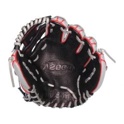 New 🎉 Wilson A2000 SuperSkin 1975 Spin Control 11.75" Baseball Glove: WBW1001541175 Black, Grey 🥰 -Glovegear Store e992 09 20 wilson a2000 superskin 1975 spin control 11 75 baseball glove wbw1001541175 33626 6 l