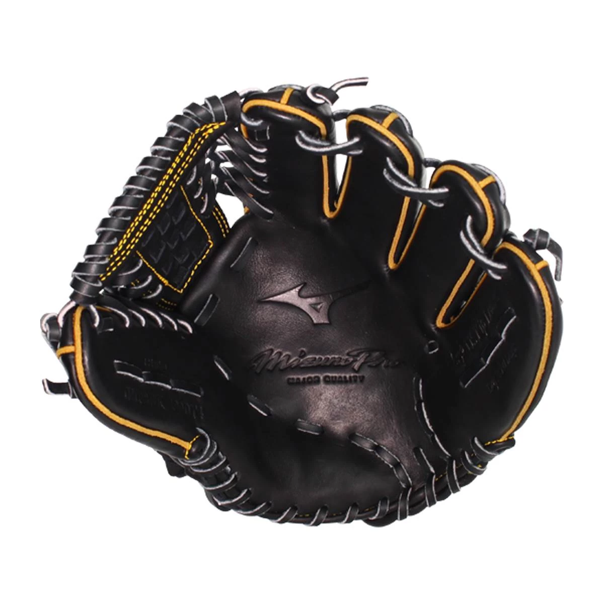 Wholesale ❤️ Mizuno Pro 12" Baseball Glove: GMP2BK-100DT4 Black, Yellow 😉 7 Wholesale ❤️ Mizuno Pro 12" Baseball Glove: GMP2BK-100DT4 Black, Yellow 😉 - Image 5