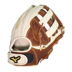 Hot Sale ✨ Mizuno Classic Pro Soft 12" Fastpitch Softball Glove: GCF1200F3 Brown, White 👏 -Glovegear Store f2d5 09 18 30811 2 m