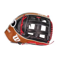Hot Sale 🤩 Wilson A2K 12.75" SuperSkin Baseball Glove: WBW1000691275 Black, Red, Tan 🌟 -Glovegear Store f486 07 20 wilson a2k 12 75 superskin baseball glove wbw1000691275 33325 4 l