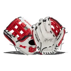Best deal ✔️ Miken Pro Series 13.5" Slow Pitch Softball Glove: PRO135-WSN Blue, Red, White 🛒