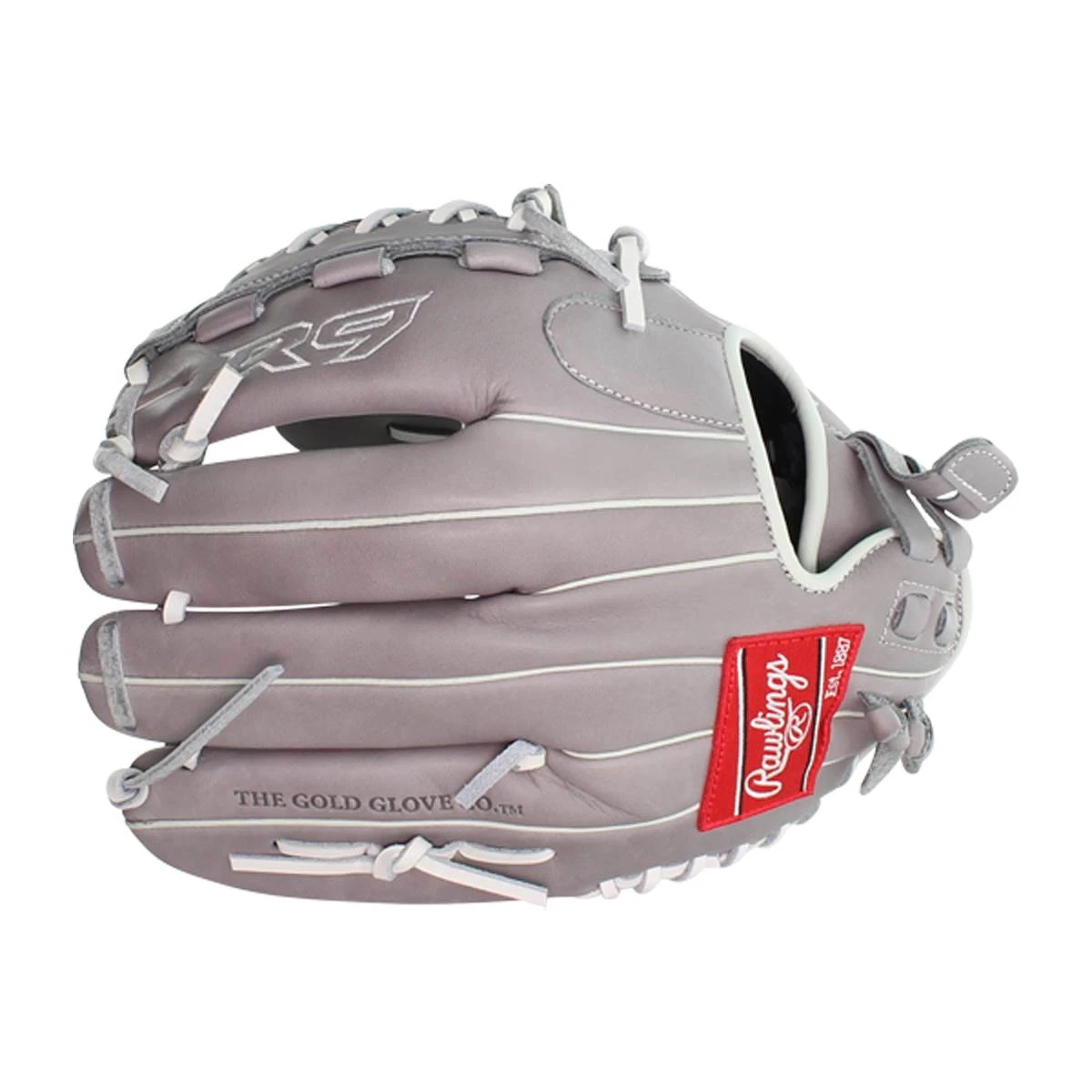 New ⌛ Rawlings R9 12.5" Fastpitch Softball Glove: R9SB125-18G Grey 🥰 14 New ⌛ Rawlings R9 12.5" Fastpitch Softball Glove: R9SB125-18G Grey 🥰 - Image 12